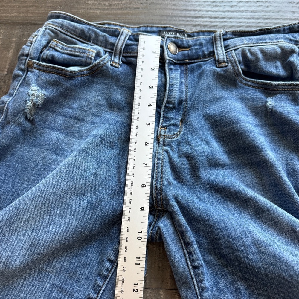 Judy Blue Walk This City Slim Fit Jeans Women's 9/29 Blue Distressed JB82204DK - Picture 11 of 12